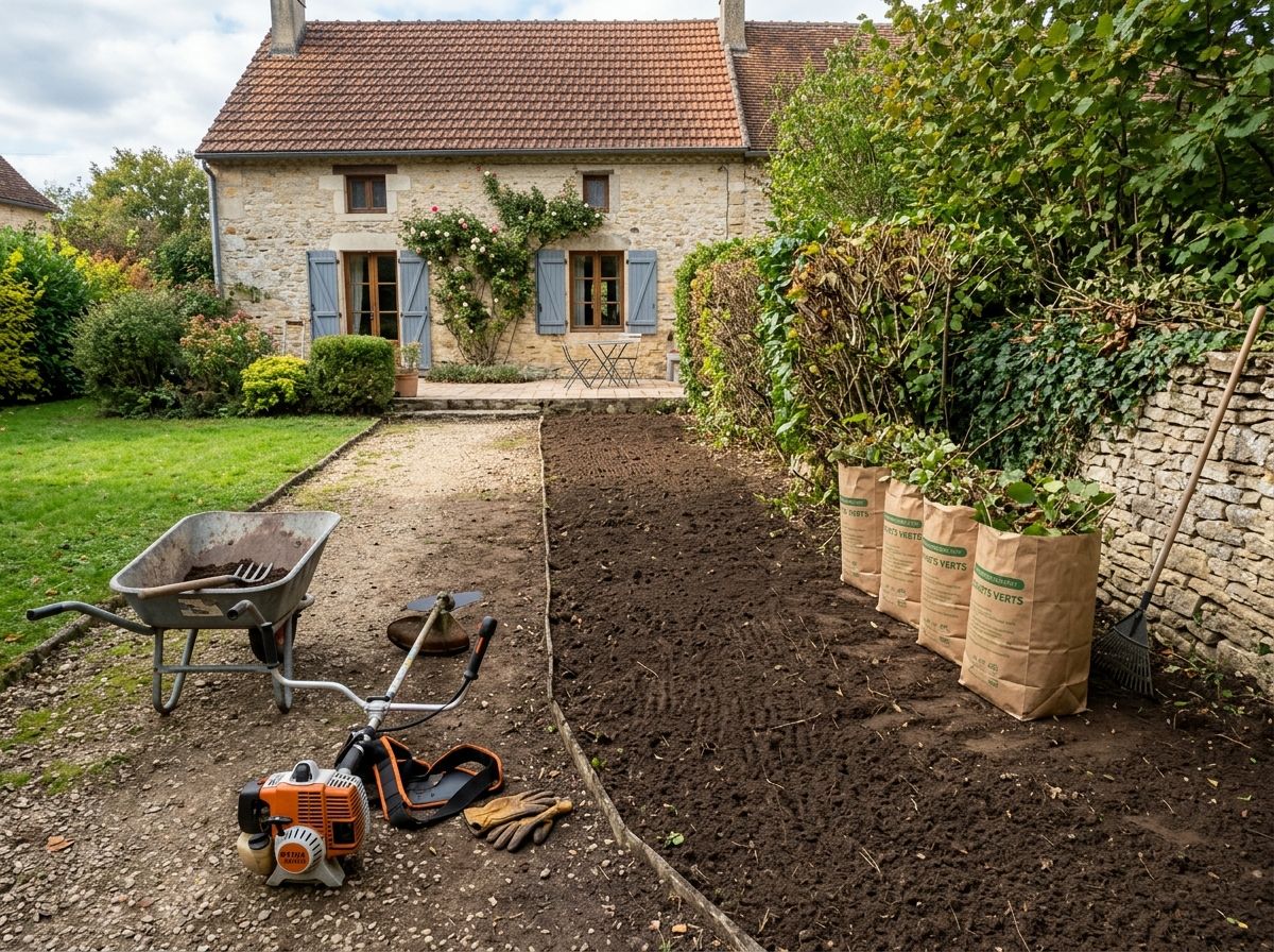 Débroussaillage et remise en état au Pontet