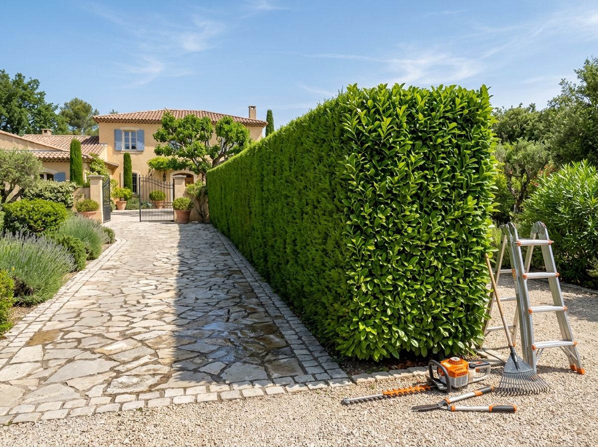 Taille de haie rectiligne à Sorgues